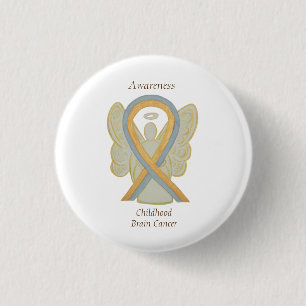 Childhood Brain Cancer Angel Awareness Ribbon Pins