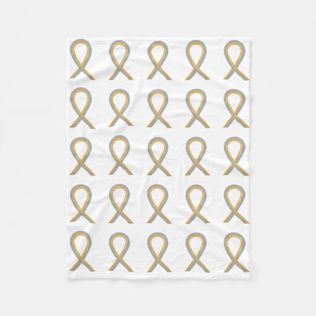Childhood Brain Cancer Awareness Ribbon Blankets (Front)