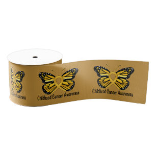 Childhood Cancer 3" Grosgrain Ribbon