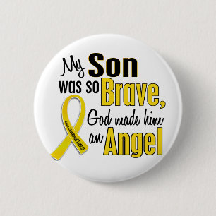Childhood Cancer ANGEL 1 Son 6 Cm Round Badge