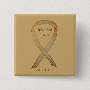 Childhood Cancer Angel Gold Awareness Ribbon Pins