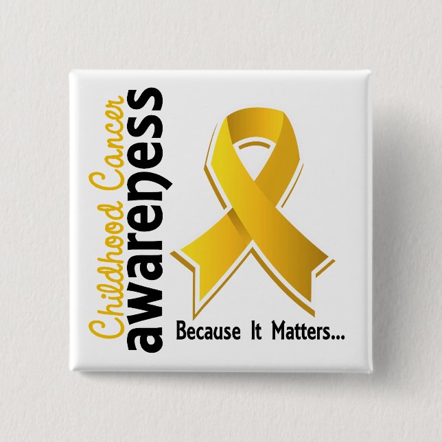 Childhood Cancer Awareness 5 15 Cm Square Badge (Front)