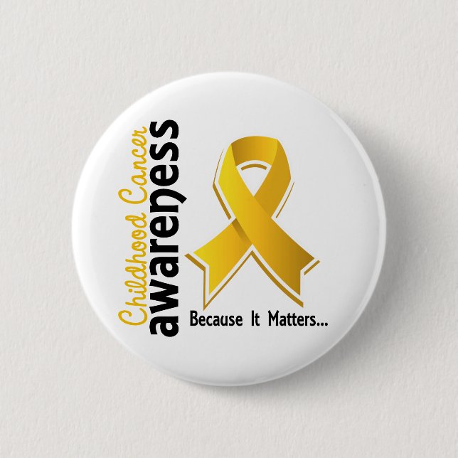 Childhood Cancer Awareness 5 6 Cm Round Badge (Front)