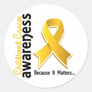 Childhood Cancer Awareness 5 Classic Round Sticker