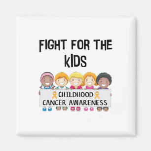 Childhood Cancer Awareness Adorable Fight For Kids Magnet
