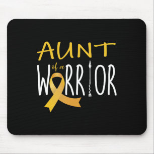 Childhood cancer awareness Aunt of a warrior 1 Mouse Mat