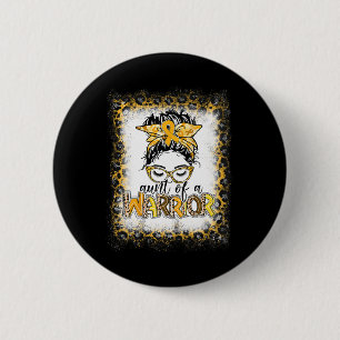 Childhood Cancer Awareness Aunt Of A Warrior Messy 6 Cm Round Badge