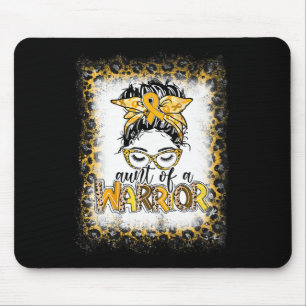 Childhood Cancer Awareness Aunt Of A Warrior Messy Mouse Mat
