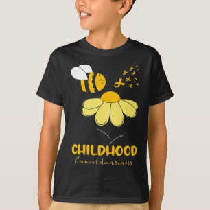 Childhood Cancer Awareness Bee Ribbon for Man Woma T-Shirt