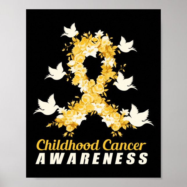 Childhood Cancer Awareness Birds  Poster (Front)
