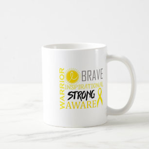 Childhood Cancer Awareness Brave Warrior  Coffee Mug