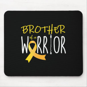 Childhood cancer awareness Brother of a warrior 1 Mouse Mat
