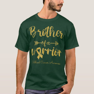Childhood Cancer Awareness Brother Of A Warrior 24 T-Shirt
