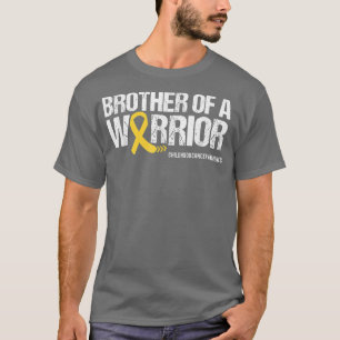 Childhood Cancer Awareness Brother Of A Warrior Ri T-Shirt