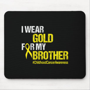 Childhood Cancer Awareness  Brother Yellow Ribbon  Mouse Mat