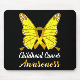 Childhood Cancer Awareness Butterfly Ribbon Suppor Mouse Mat
