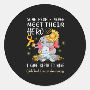 Childhood Cancer Awareness Cancer Survivor Warrior Classic Round Sticker
