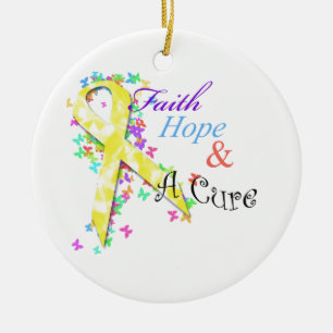 Childhood Cancer Awareness Ceramic Tree Decoration
