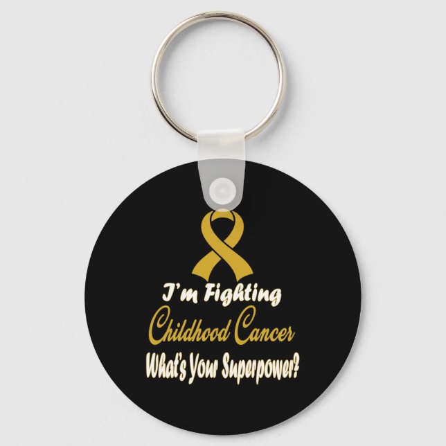 Childhood Cancer Awareness   Childhood Cancer Awar Key Ring (Front)