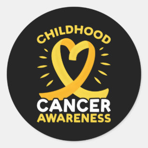 Childhood Cancer Awareness Classic Round Sticker