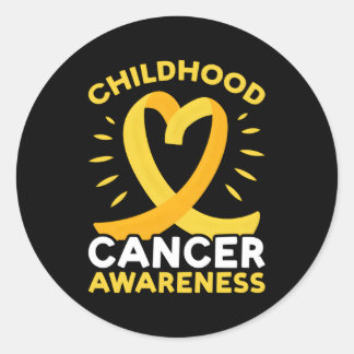 Childhood Cancer Awareness Classic Round Sticker