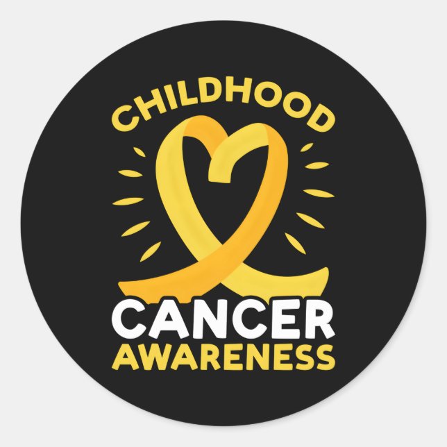 Childhood Cancer Awareness Classic Round Sticker (Front)