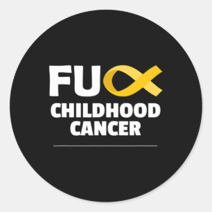 Childhood Cancer Awareness Clothing Golden Ribbon  Classic Round Sticker