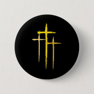 Childhood Cancer Awareness Cross Christian Costume 6 Cm Round Badge