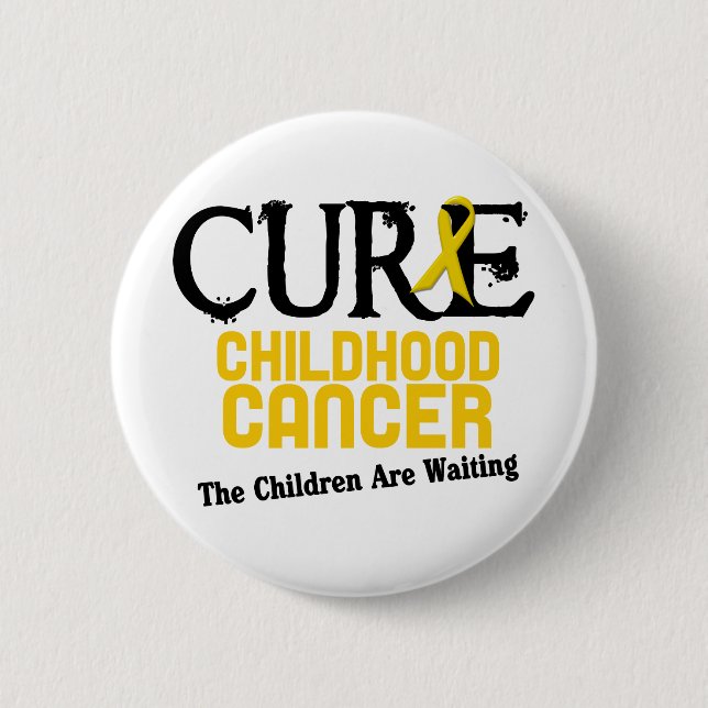 Childhood Cancer Awareness CURE 6 Cm Round Badge (Front)