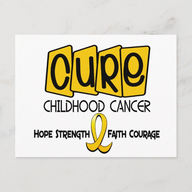Childhood Cancer Awareness CURE Postcard (Front)