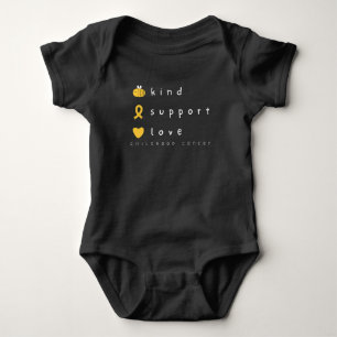 childhood cancer awareness cute Baby One-Piece Bodysuit