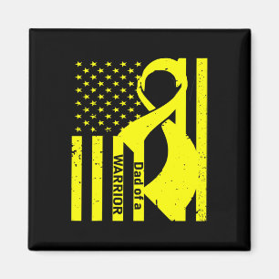 Childhood Cancer Awareness Dad of a WARRIOR Advoca Magnet
