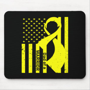 Childhood Cancer Awareness Dad of a WARRIOR Advoca Mouse Mat