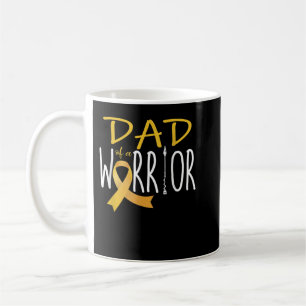 Childhood cancer awareness Dad of a warrior Coffee Mug