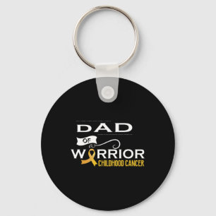 Childhood cancer awareness Dad of a warrior  Key Ring