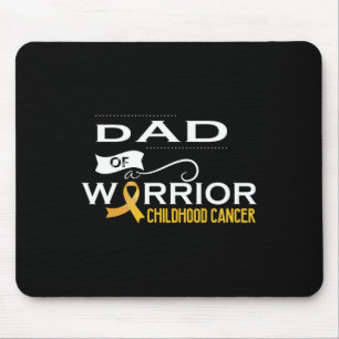 Childhood cancer awareness Dad of a warrior  Mouse Mat