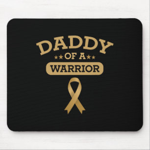 Childhood Cancer Awareness Daddy of a Warrior Supp Mouse Mat