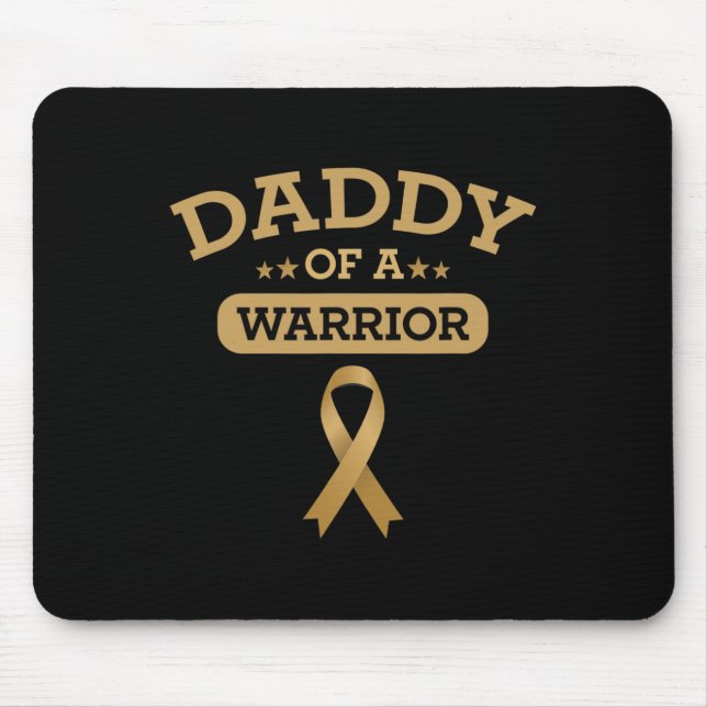 Childhood Cancer Awareness Daddy of a Warrior Supp Mouse Mat (Front)