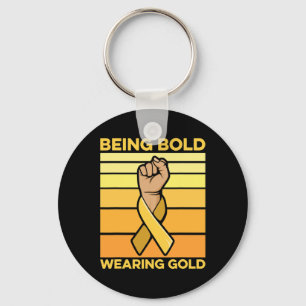 Childhood Cancer Awareness Design for a Cancer War Key Ring