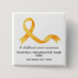 Childhood Cancer Awareness Event Promotional  15 Cm Square Badge