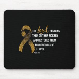 Childhood Cancer Awareness Faith Christian Gift  Mouse Mat