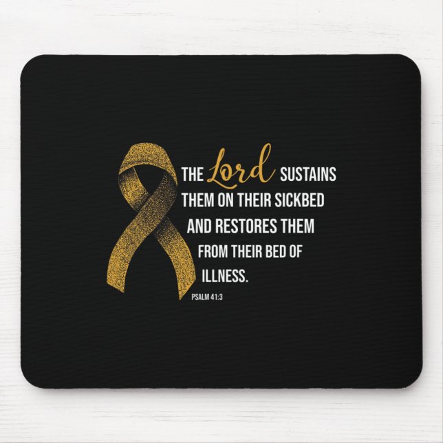 Childhood Cancer Awareness Faith Christian Gift  Mouse Mat (Front)