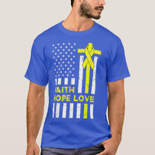Childhood Cancer Awareness Faith Hope Love Christi T-Shirt