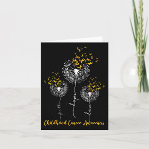 Childhood Cancer Awareness Faith Hope Love Dandeli Card