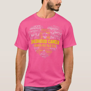 Childhood Cancer Awareness Fight Hope Support Stro T-Shirt