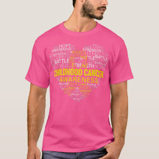 Childhood Cancer Awareness Fight Hope Support Stro T-Shirt