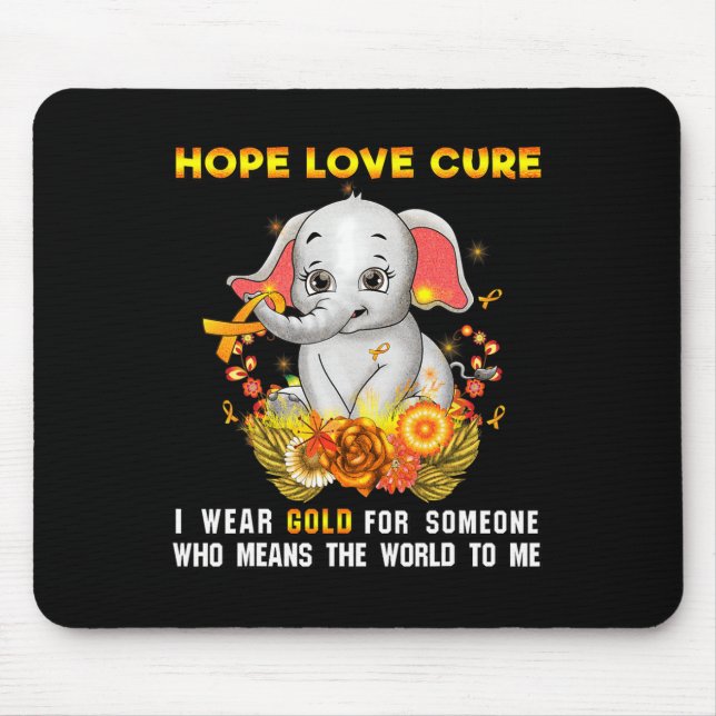 Childhood Cancer Awareness Fighter Warrior Chemoth Mouse Mat (Front)