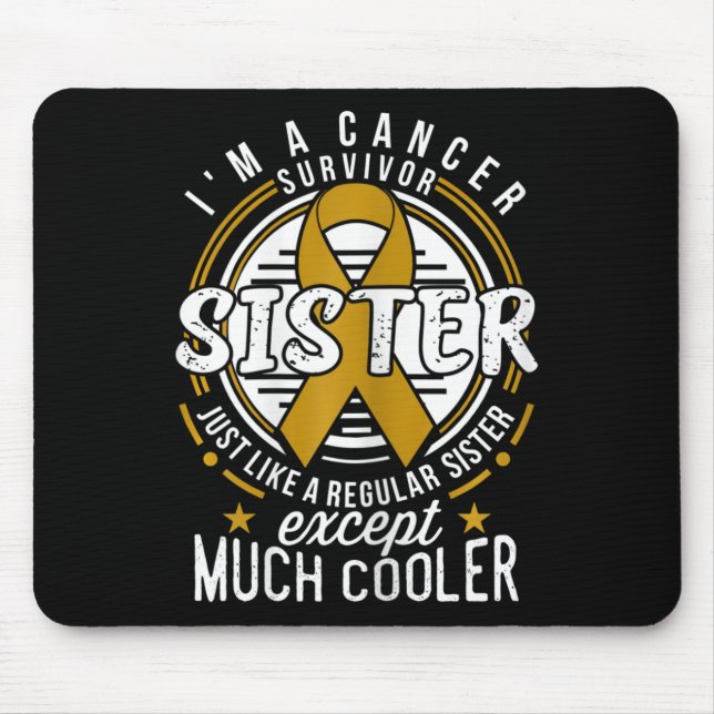 Childhood Cancer Awareness  for Sister Mouse Mat (Front)