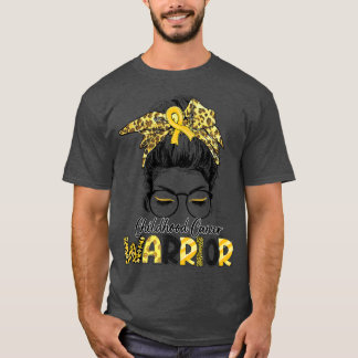 Childhood Cancer Awareness Girls Gold Ribbon Messy T-Shirt