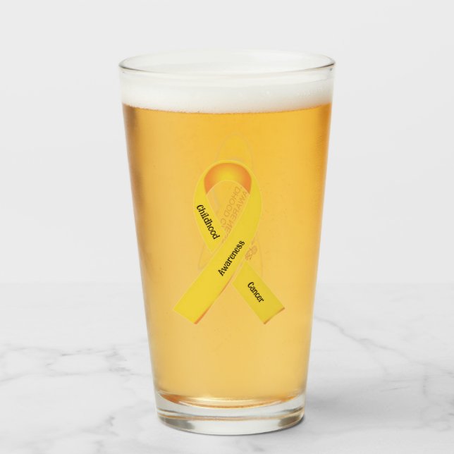 Childhood Cancer Awareness  Glass (Front Filled)